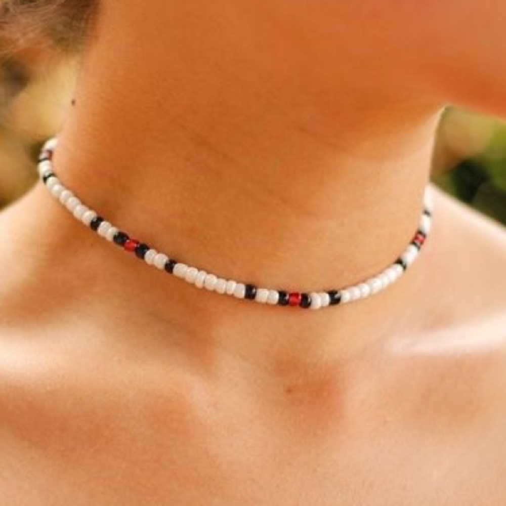seed bead VSCO choker necklace